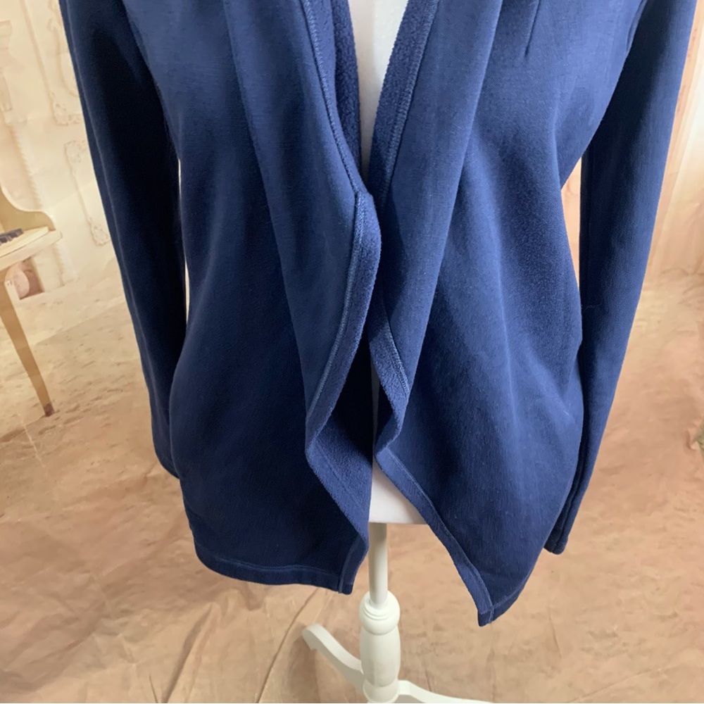 Lilly Pulitzer Galia Fleece Navy Wrap Cardigan - Picture 7 of 11